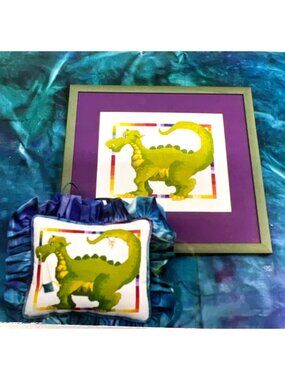 RARE Tooth Fairy Pillow Leaflet #805 Cross-Stitch Pattern Dragon Design